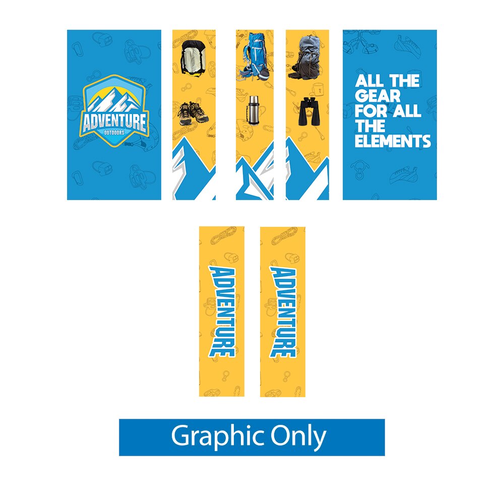 Wallbox 10ft w/Center Storage — Single Sided Graphic Only with White Back Fabric